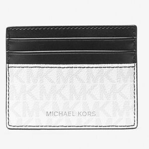 Michael Kors Cooper Signature Logo Card Case in Bright White NWOT
